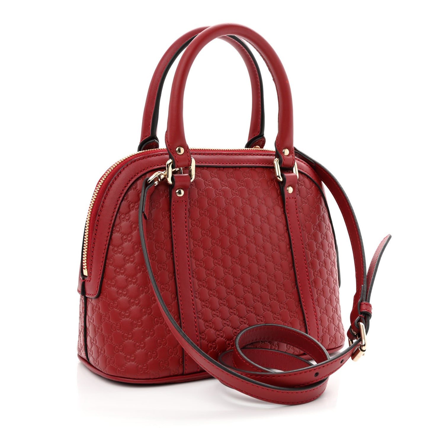 Soft Microguccissima Mini Dome Bag Rosso