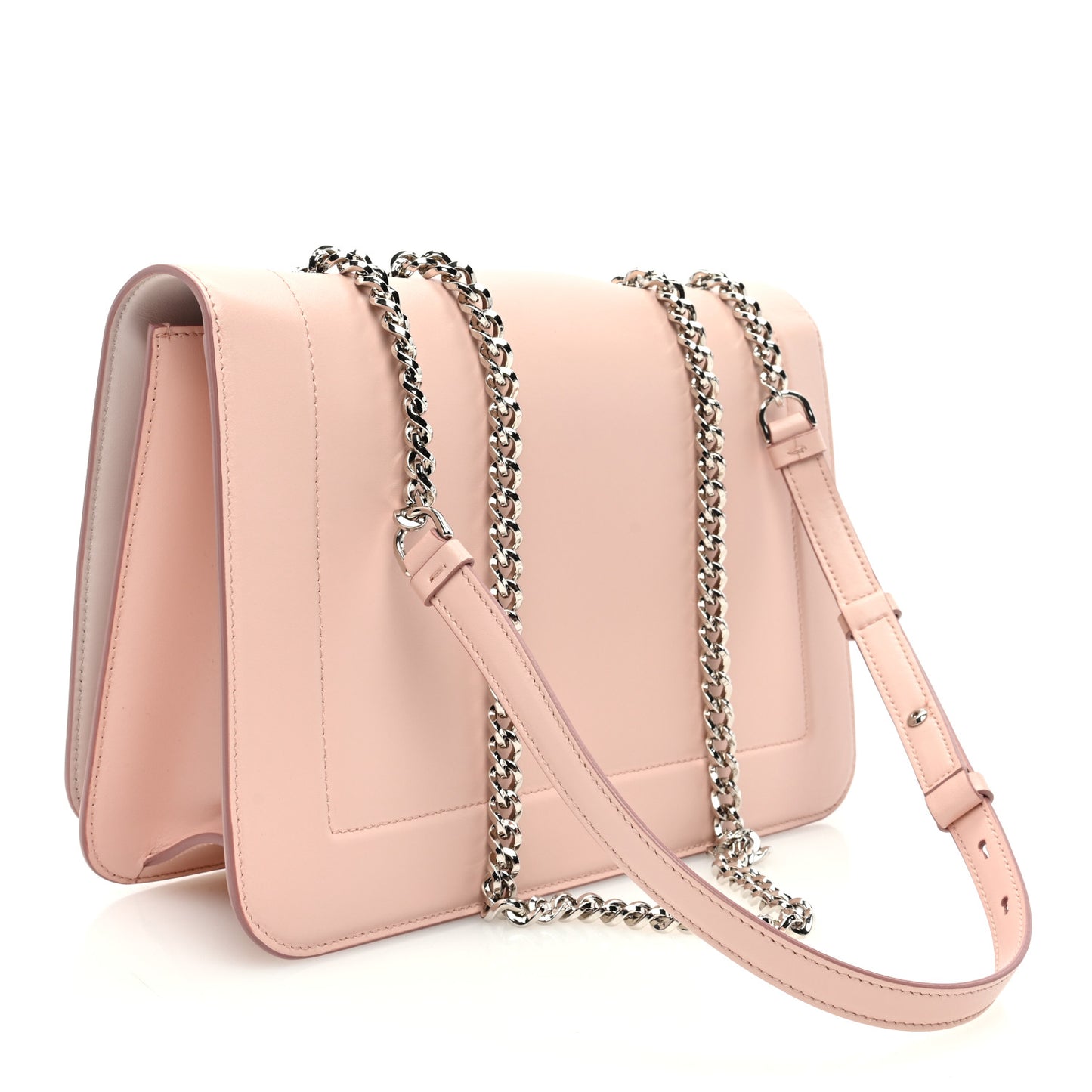 Smooth Calfskin Vara Bow Chain Flap Crossbody Pink