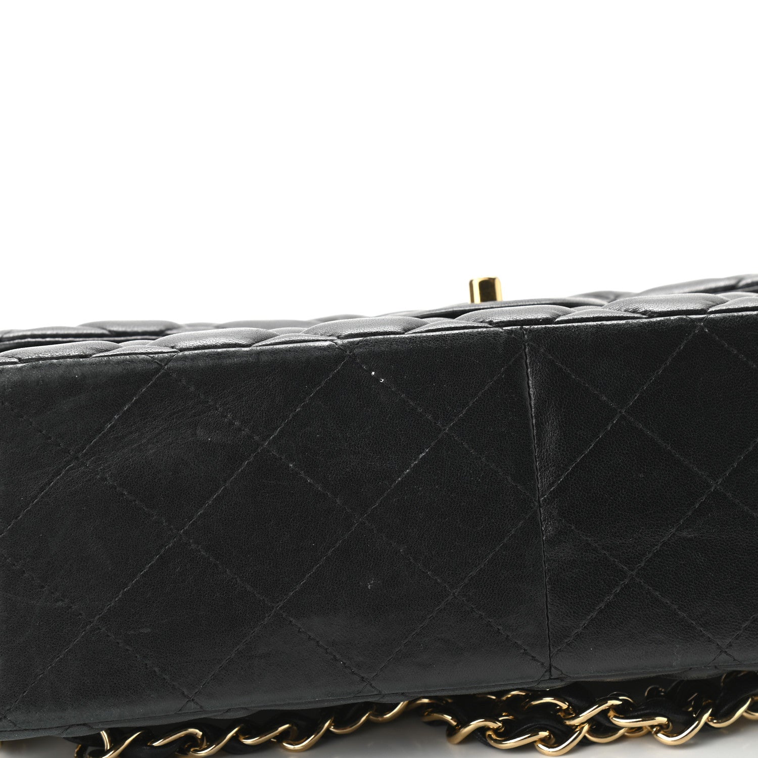 Chanel Lambskin Quilted Jumbo Double Flap Black 11 of 18