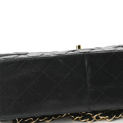 Chanel Lambskin Quilted Jumbo Double Flap Black 11 of 18