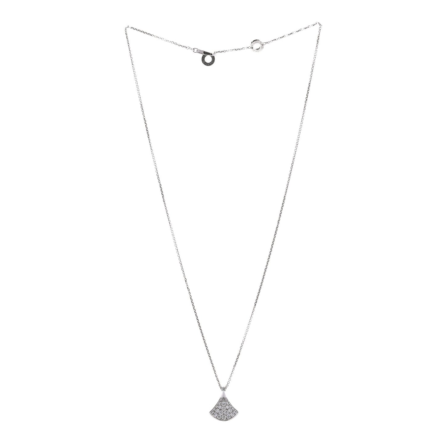 18K White Gold Diamond Divas' Dream Pave Necklace