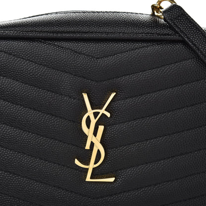 Saint Laurent Grain De Poudre Matelasse Monogram Mini Lou Camera Bag Black 10 of 10