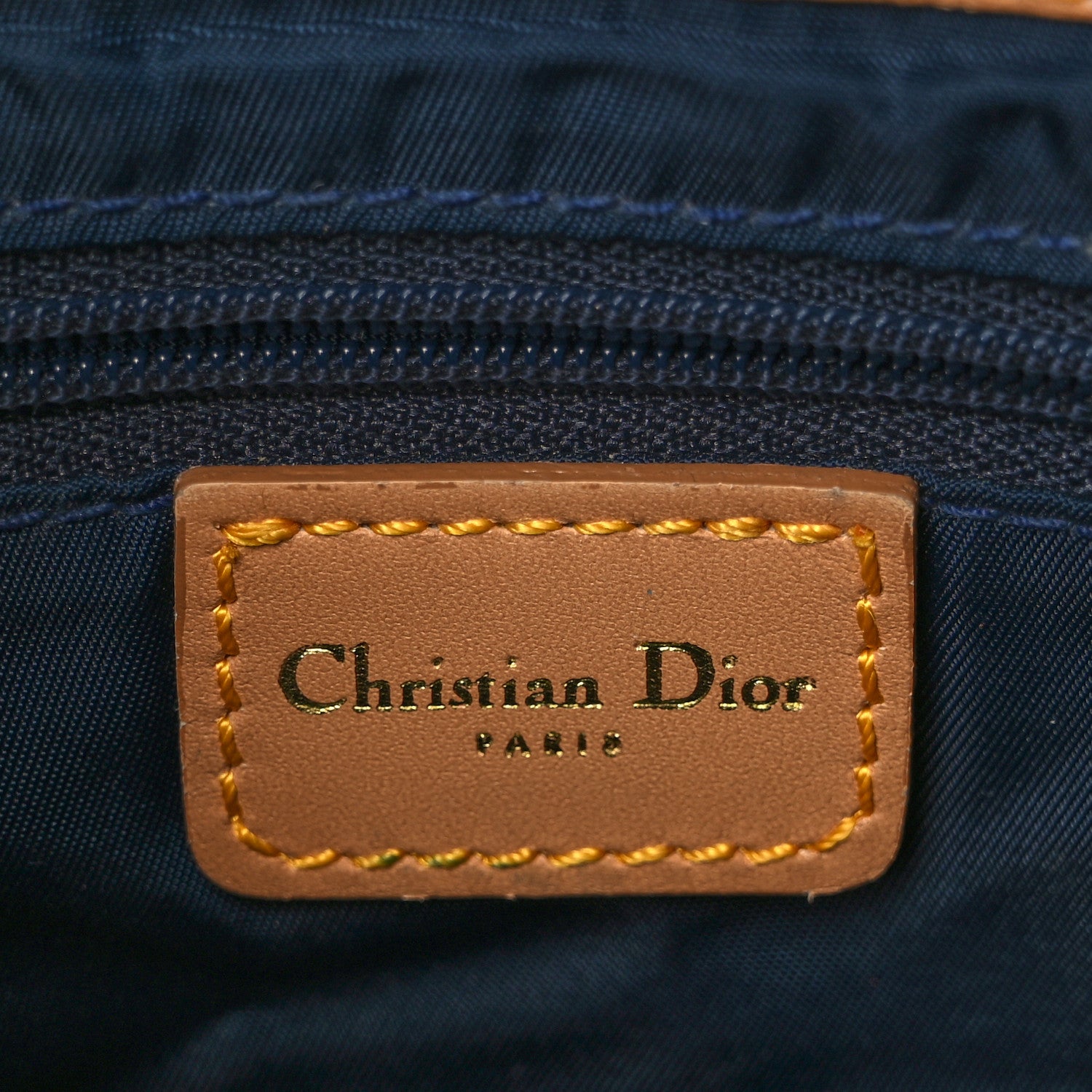 Christian Dior Denim Calfskin Saddle Bag Blue 6 of 16