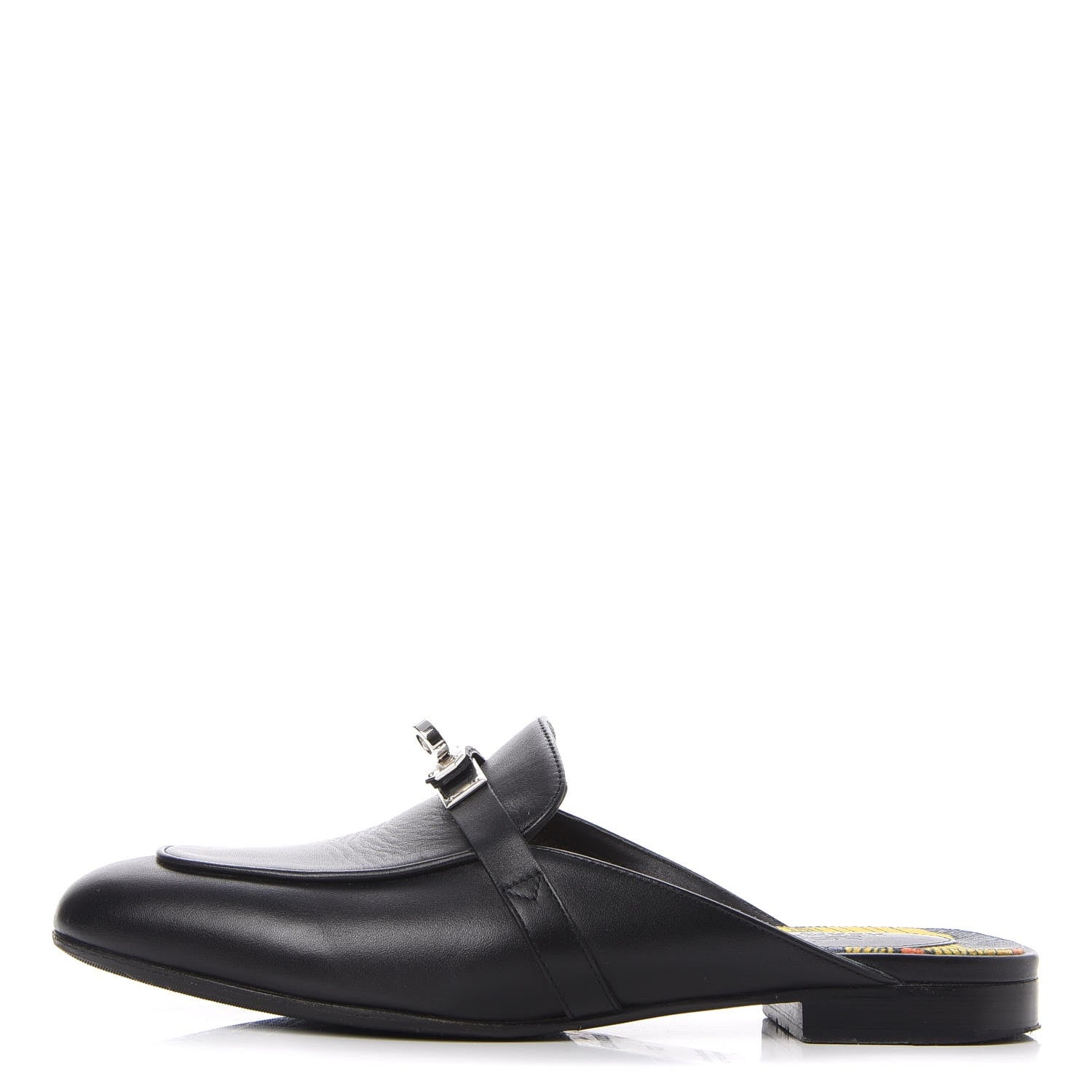 Hermes Goatskin Oz Mules 37 Black 1 of 15