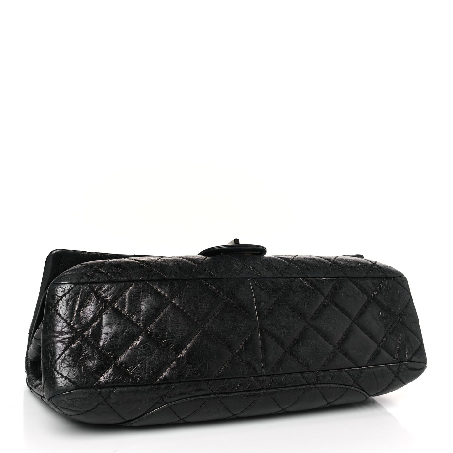 Aged Calfskin Quilted 2.55 Reissue 228 Flap Black