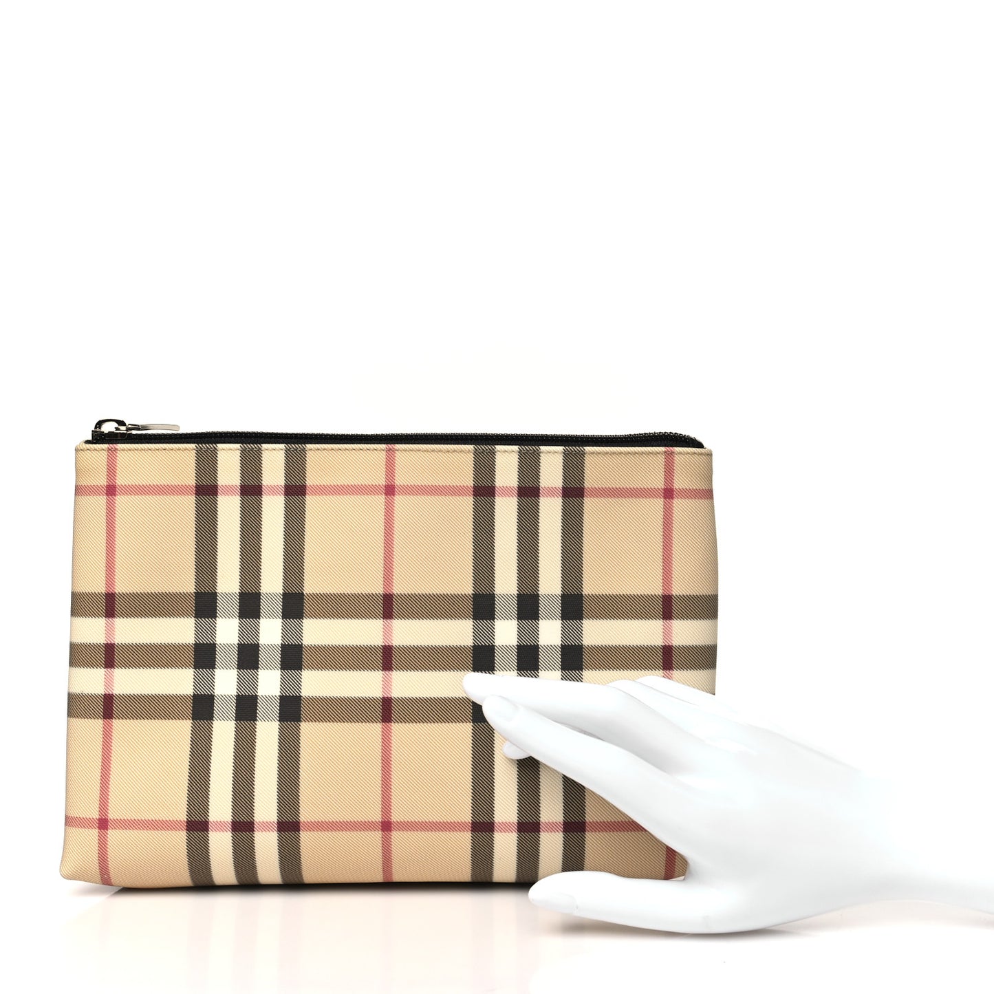 Vintage Check Zip Pouch Antique Yellow