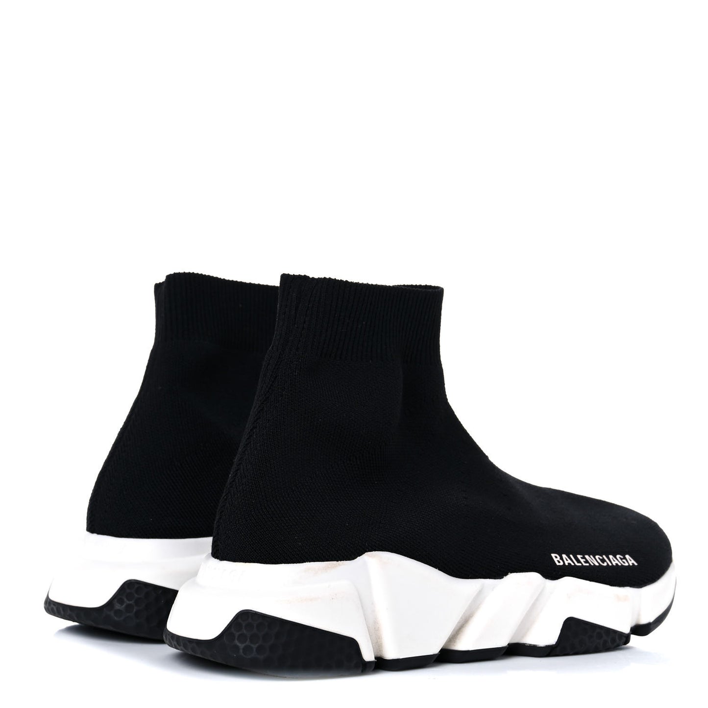 Neoprene Knit Womens Speed Sneakers 35 Black White
