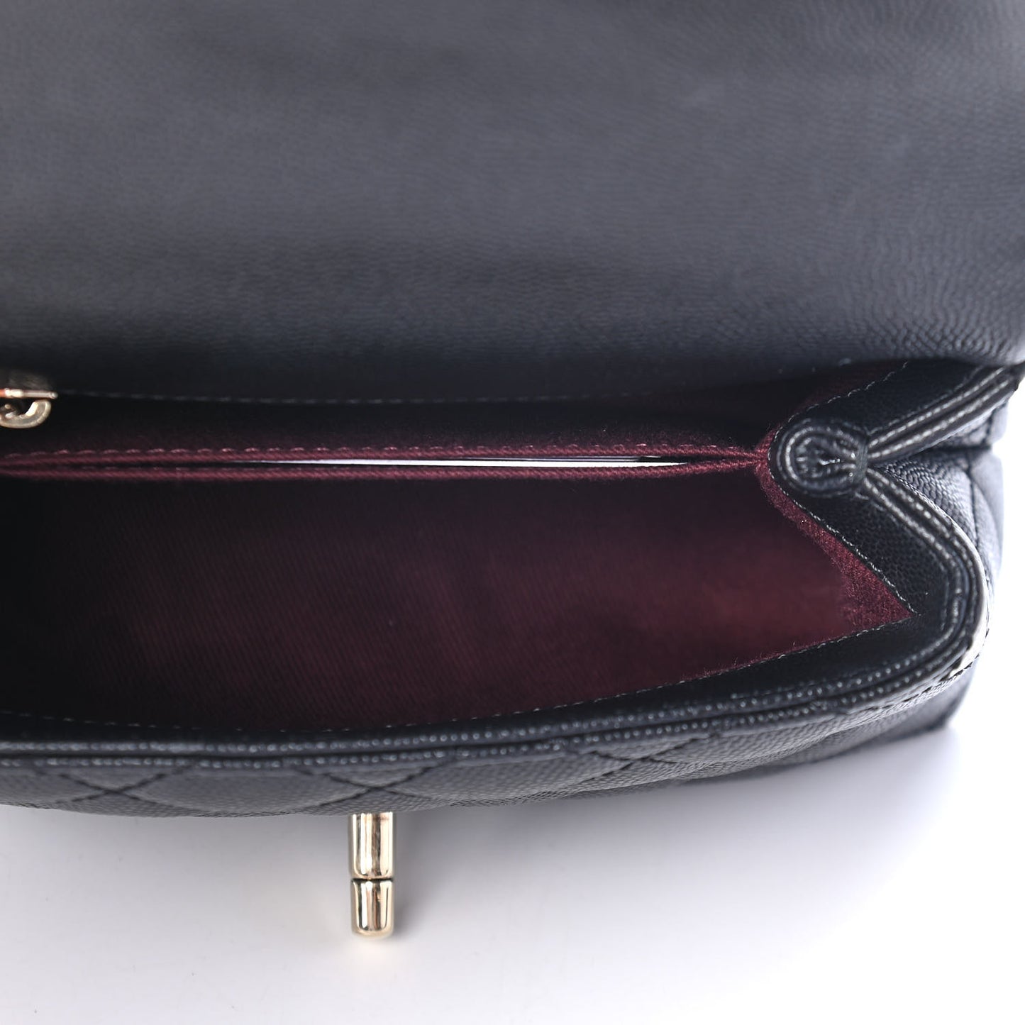 Caviar Quilted Extra Mini Coco Handle Flap Black