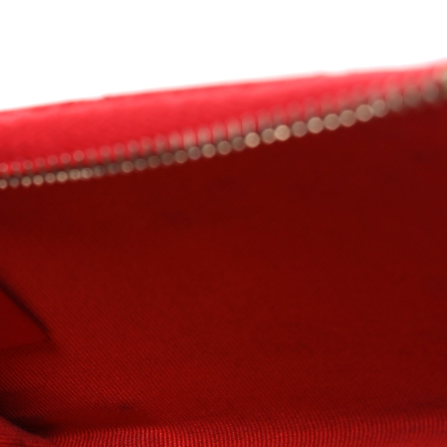 Caviar Quilted Zipped Key Holder Case Red