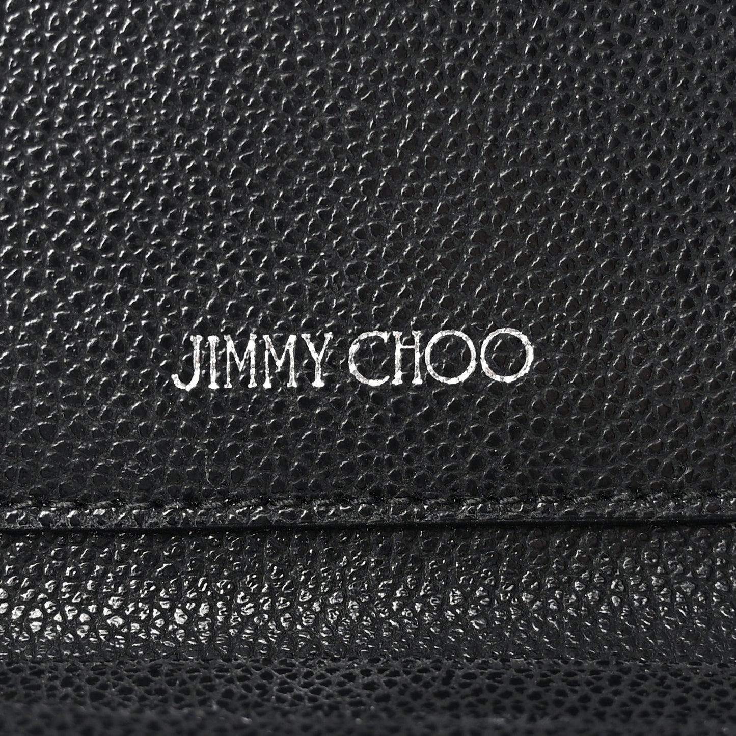 Calfskin Crystal Cheri Compact Wallet Black