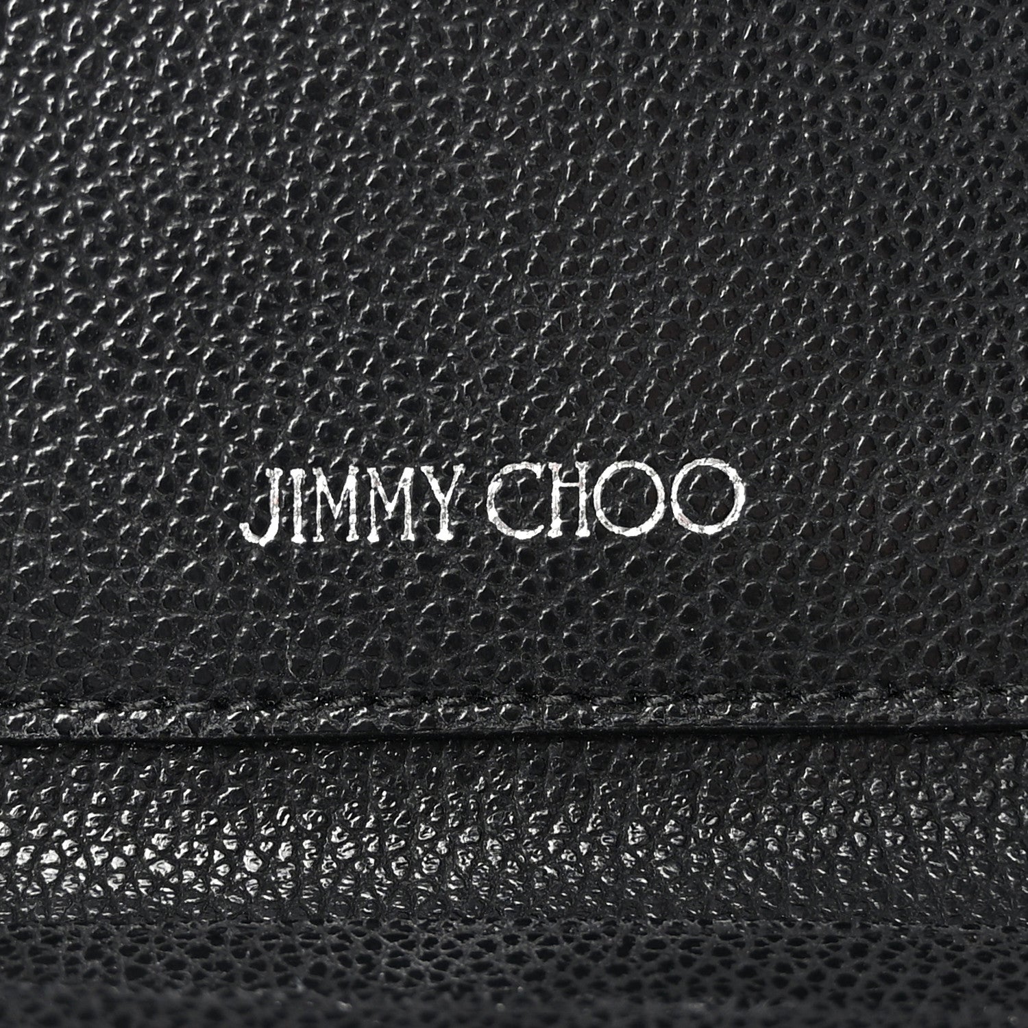 Jimmy Choo Calfskin Crystal Cheri Compact Wallet Black 8 of 17