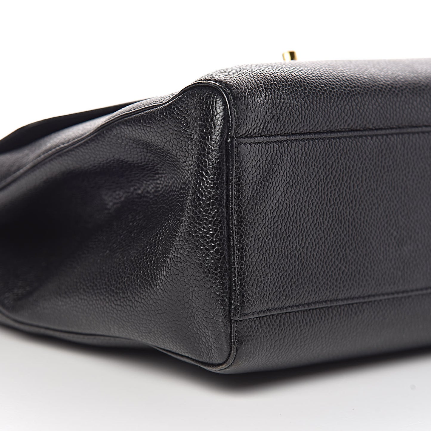 Caviar Top Handle Flap Black
