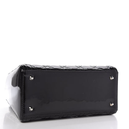 Christian Dior Patent Cannage Medium Lady Dior Black 4 of 10
