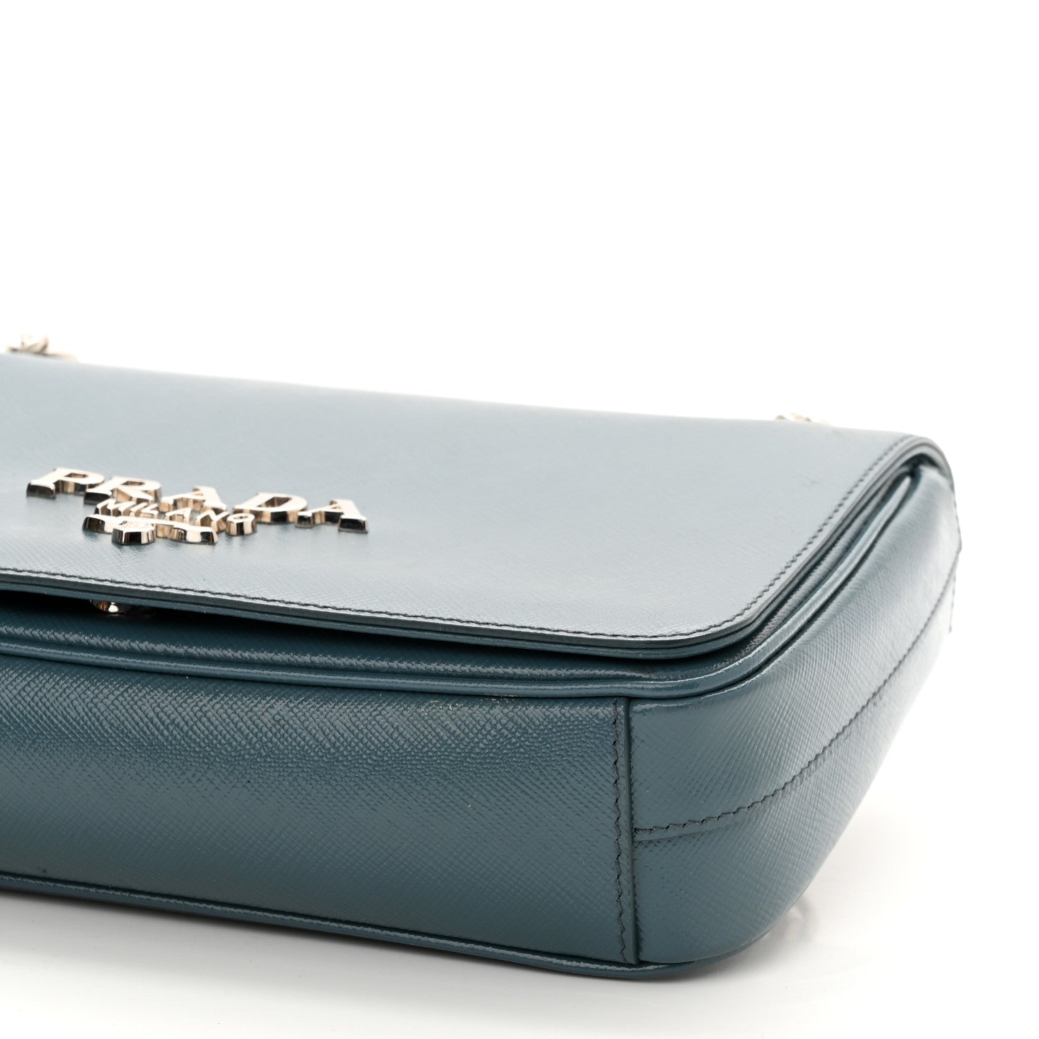 Prada Saffiano Soft Calfskin Chain Crossbody Bag Ottanio 9 of 14