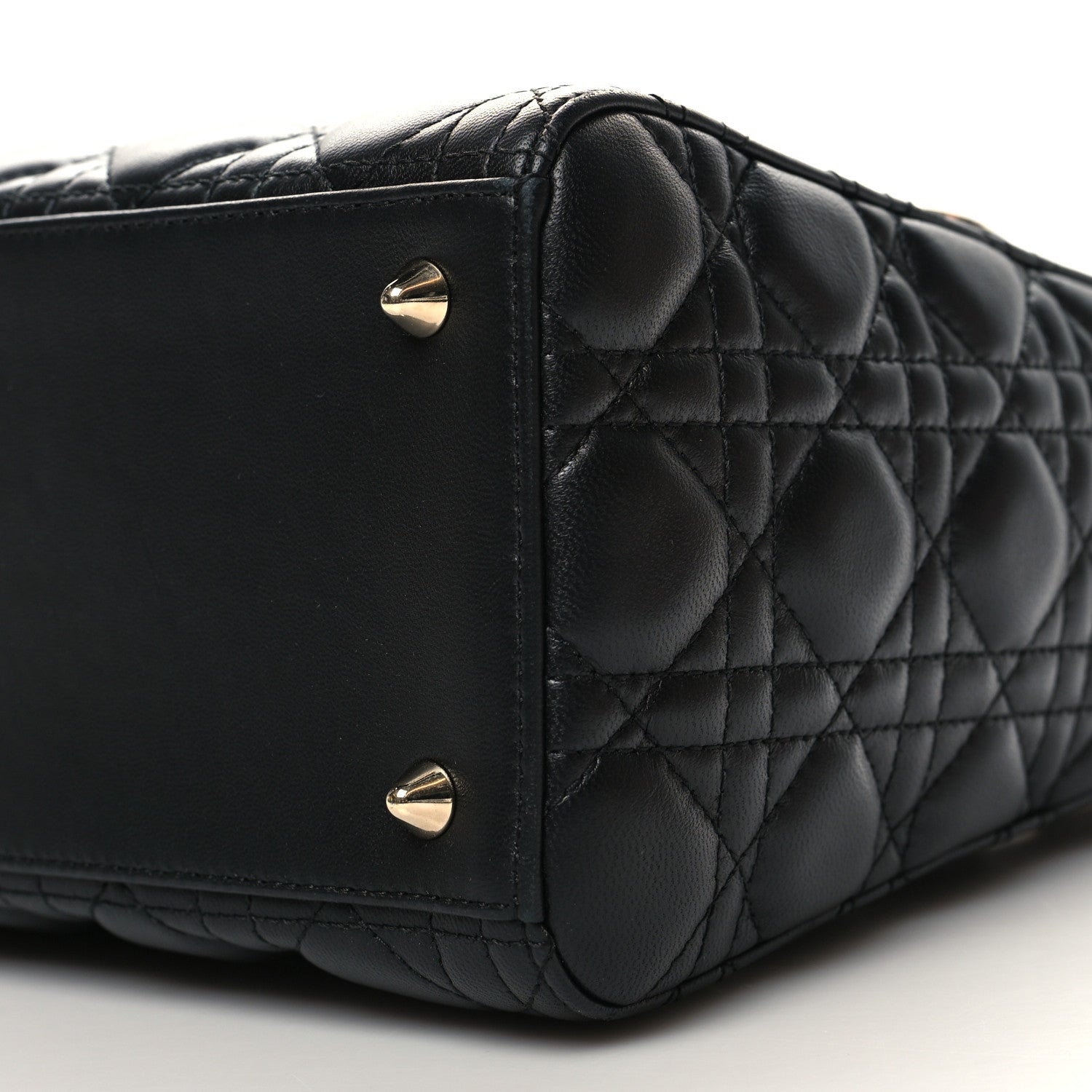 Christian Dior Lambskin Cannage Medium Lady Dior Black 10 of 10