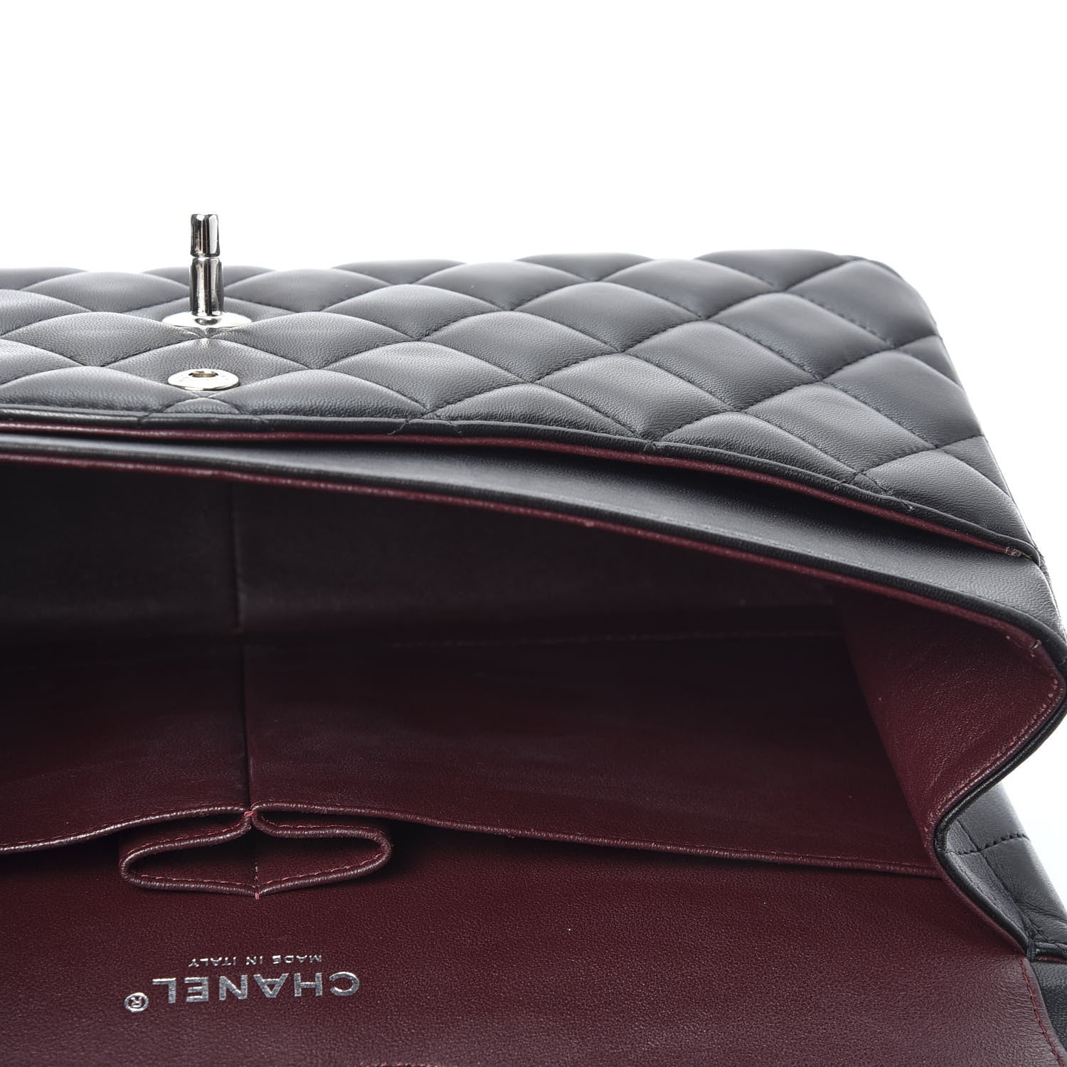 Chanel Lambskin Quilted Jumbo Double Flap Black 4 of 10
