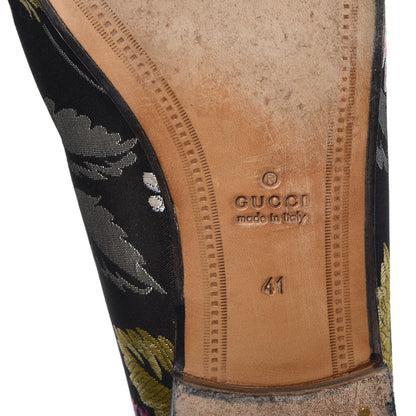 Gucci Floral Jacquard Horsebit Womens Jordaan Loafers 41 Multi 6 of 11