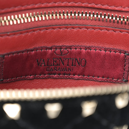Valentino Garavani Velvet Rockstud Spike Belt Bag 85 34 Black 14 of 25