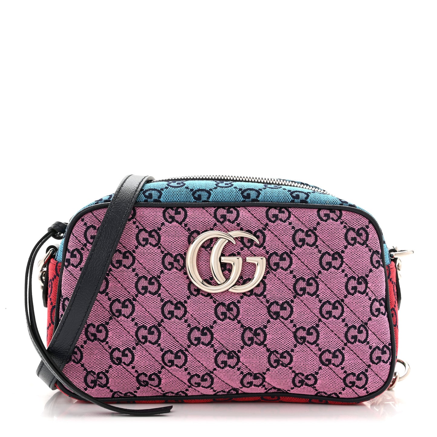 Monogram Multicolor Matelasse Diagonal Small GG Marmont Chain Shoulder Bag Pink Blue Green Red Light Blue