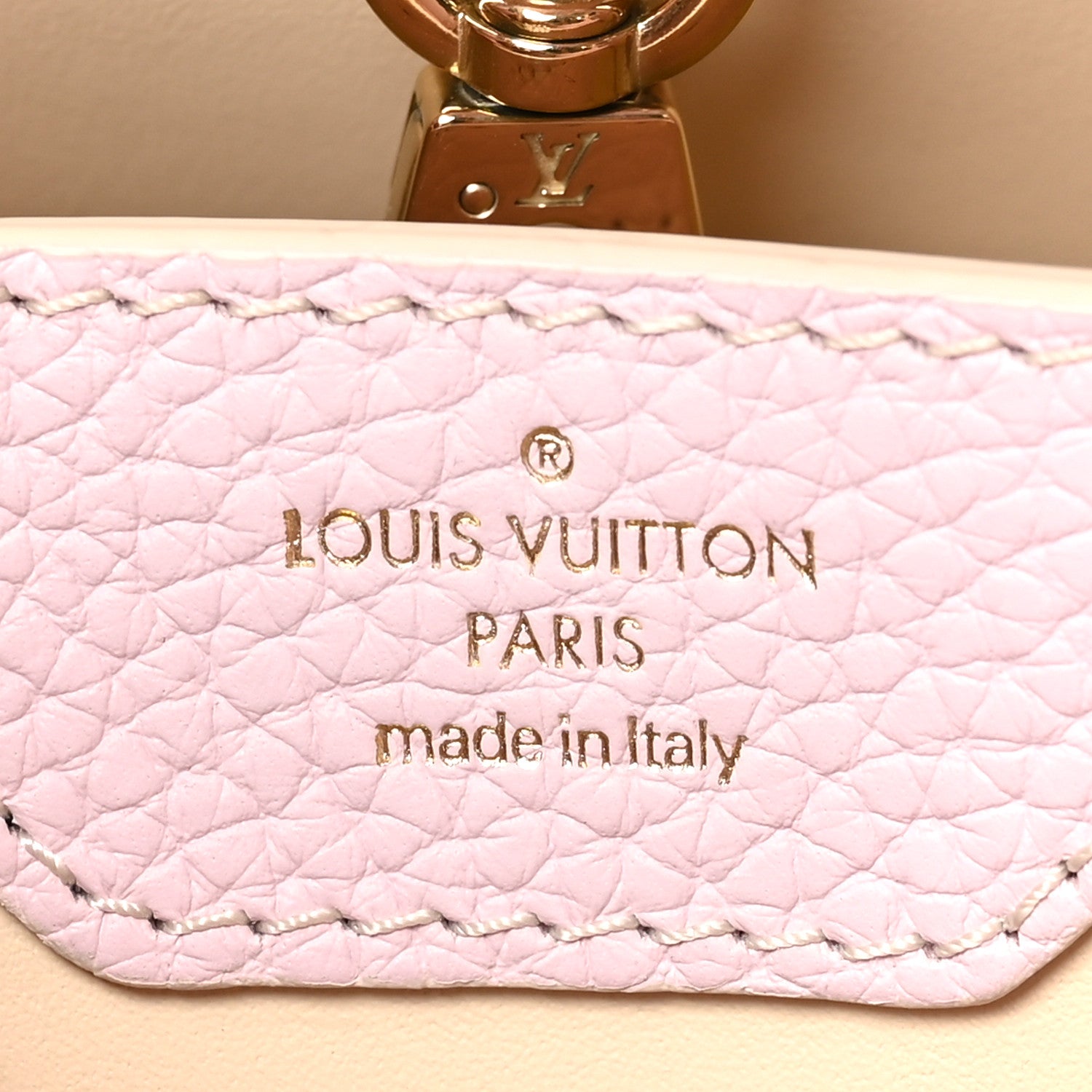 Louis Vuitton Taurillon MiniMe Capucines BB Guimauve Powder White 6 of 9