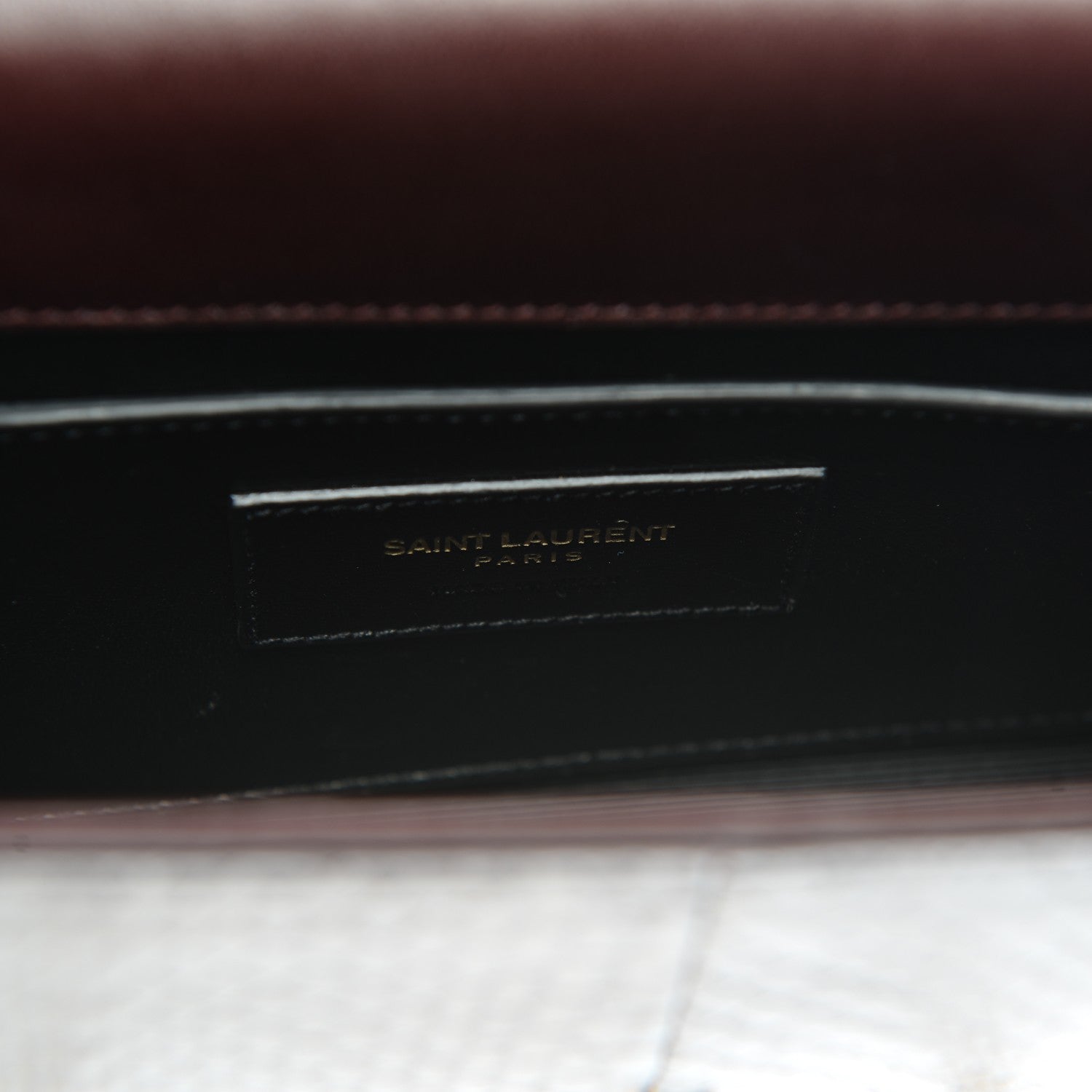 Saint Laurent Snakeskin Small Classic Monogram Kate Tassel Satchel Bordeaux 7 of 7