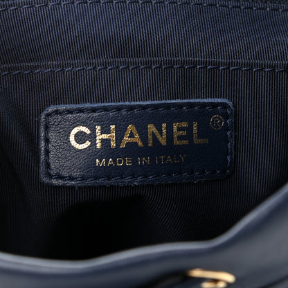Chanel Lambskin Quilted Small Urban Spirit Backpack Navy 6 of 8