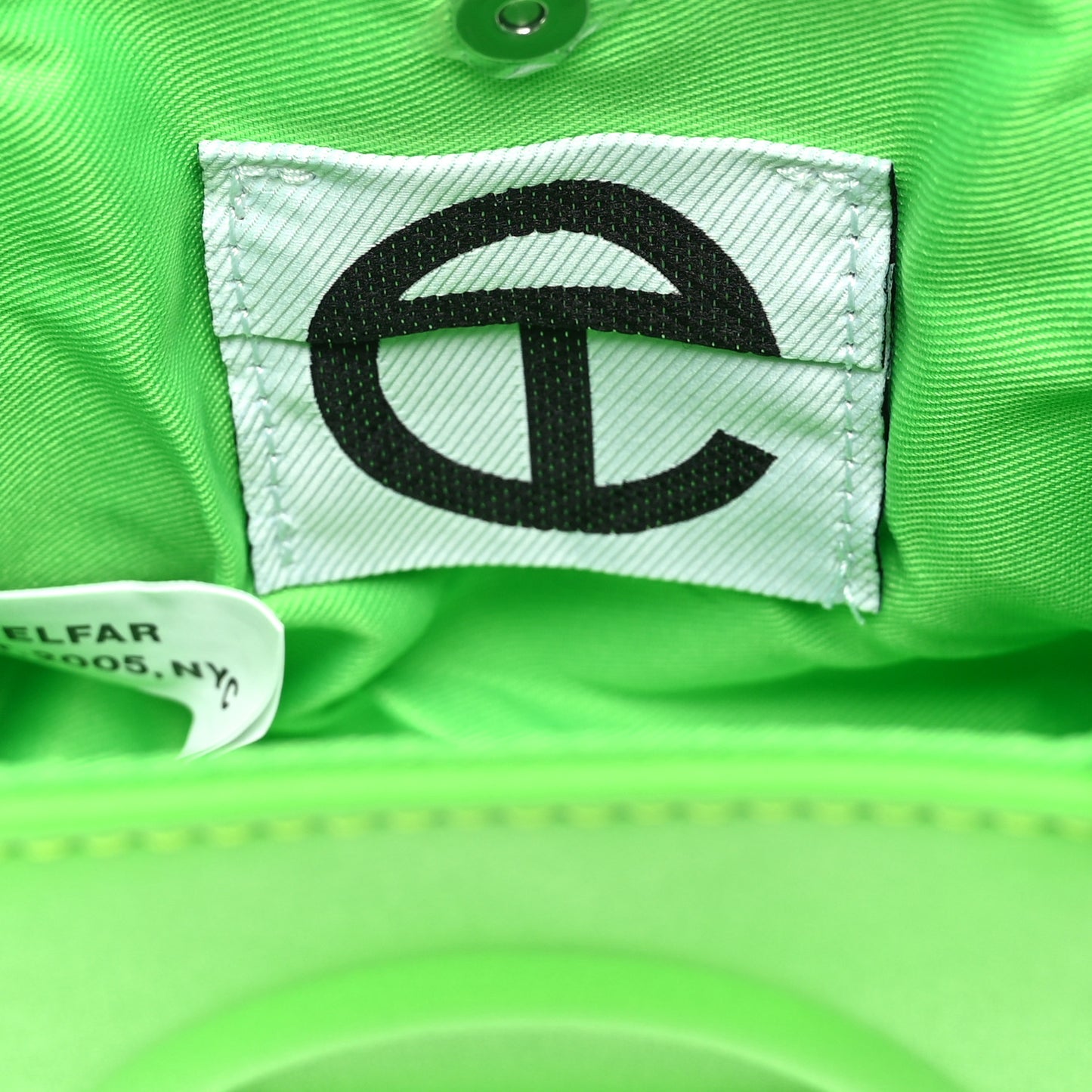 Vegan Leather Small Shopping Bag Highlighter Green