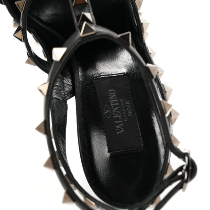 Valentino Garavani Nappa Rockstud Ankle Strap Pumps 37.5 Black 8 of 9