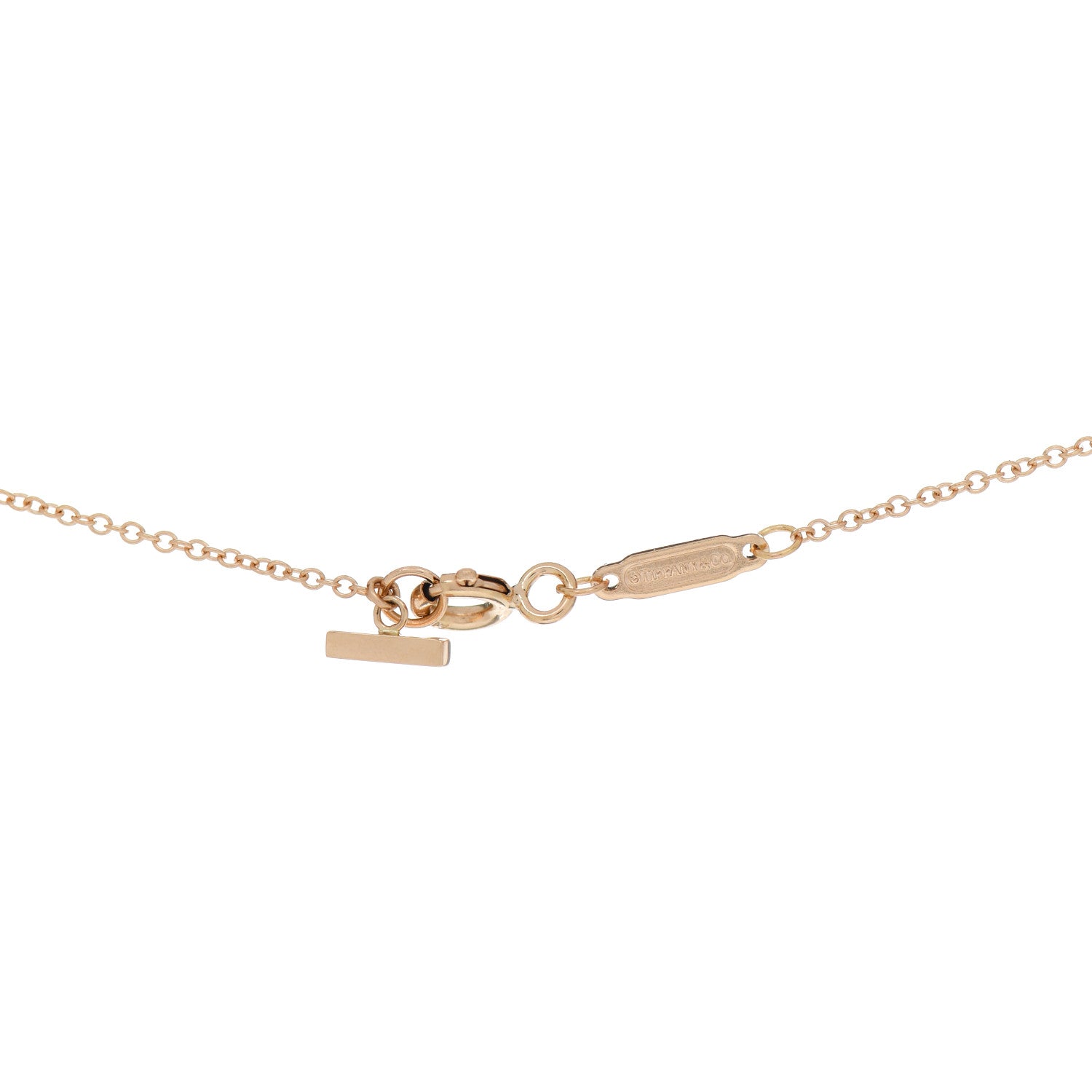 Tiffany 18K Rose Gold Small T Smile Pendant Necklace 4 of 5