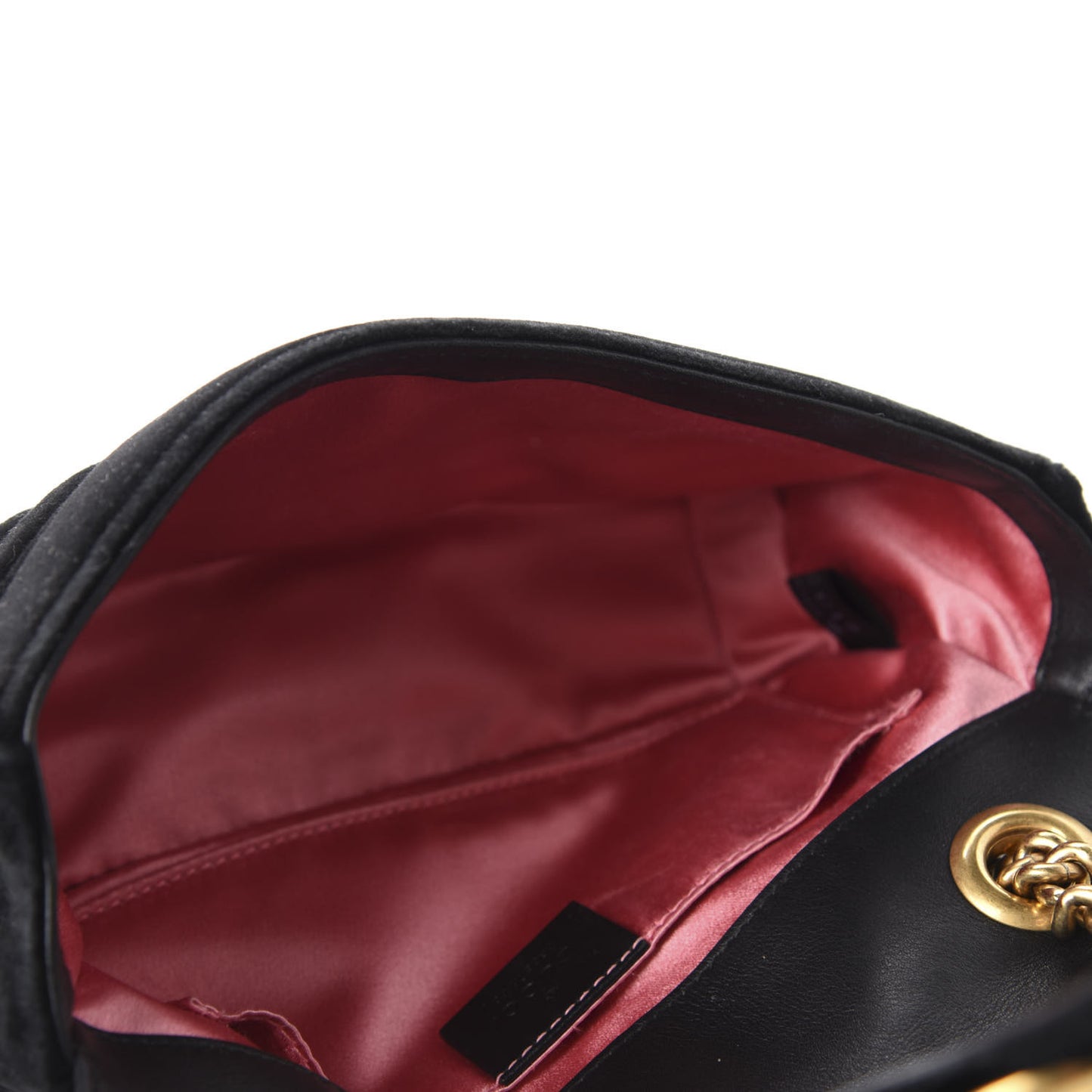 Velvet Matelasse Mini GG Marmont Shoulder Bag Black