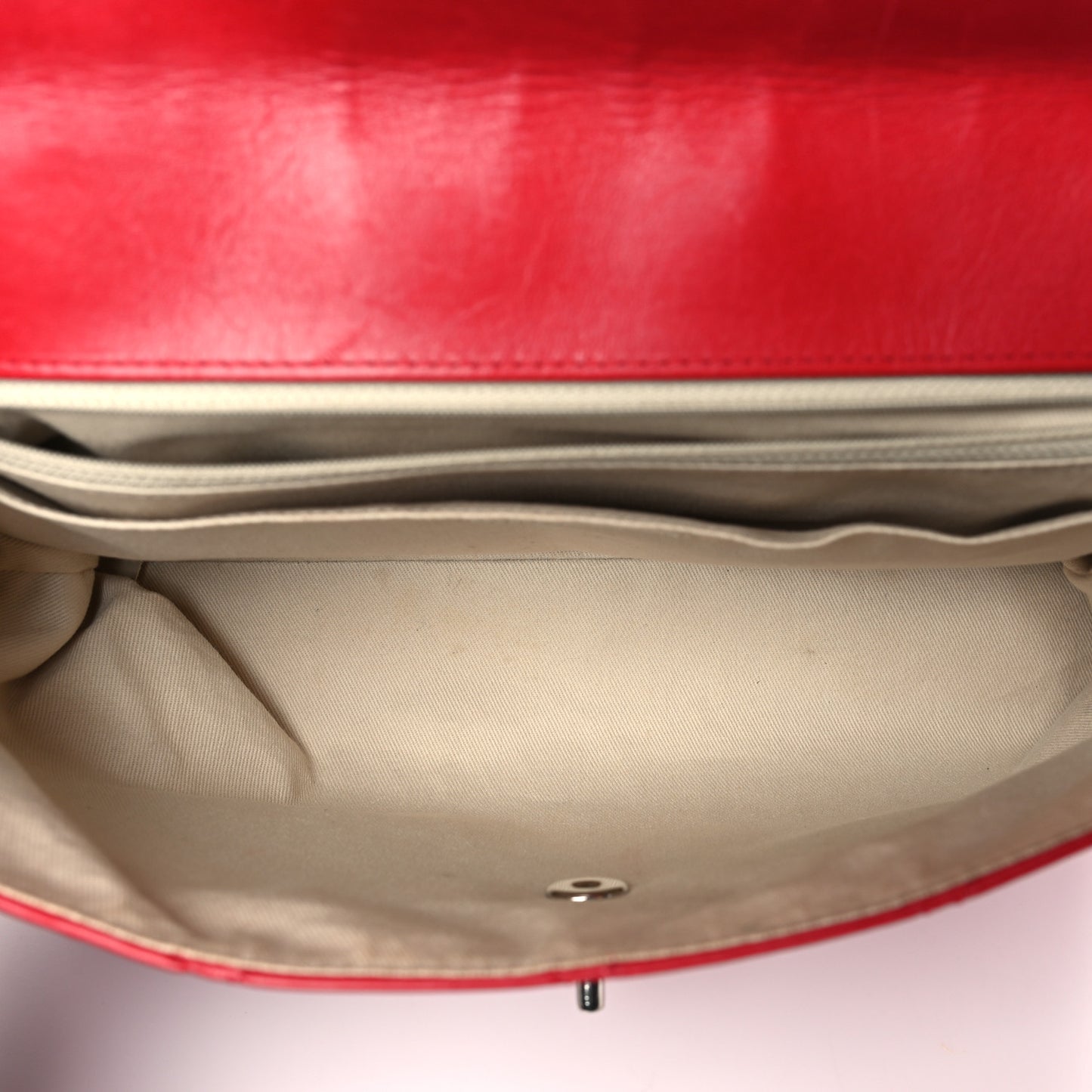 Calfskin Quilted In the Business Flap Bag Red