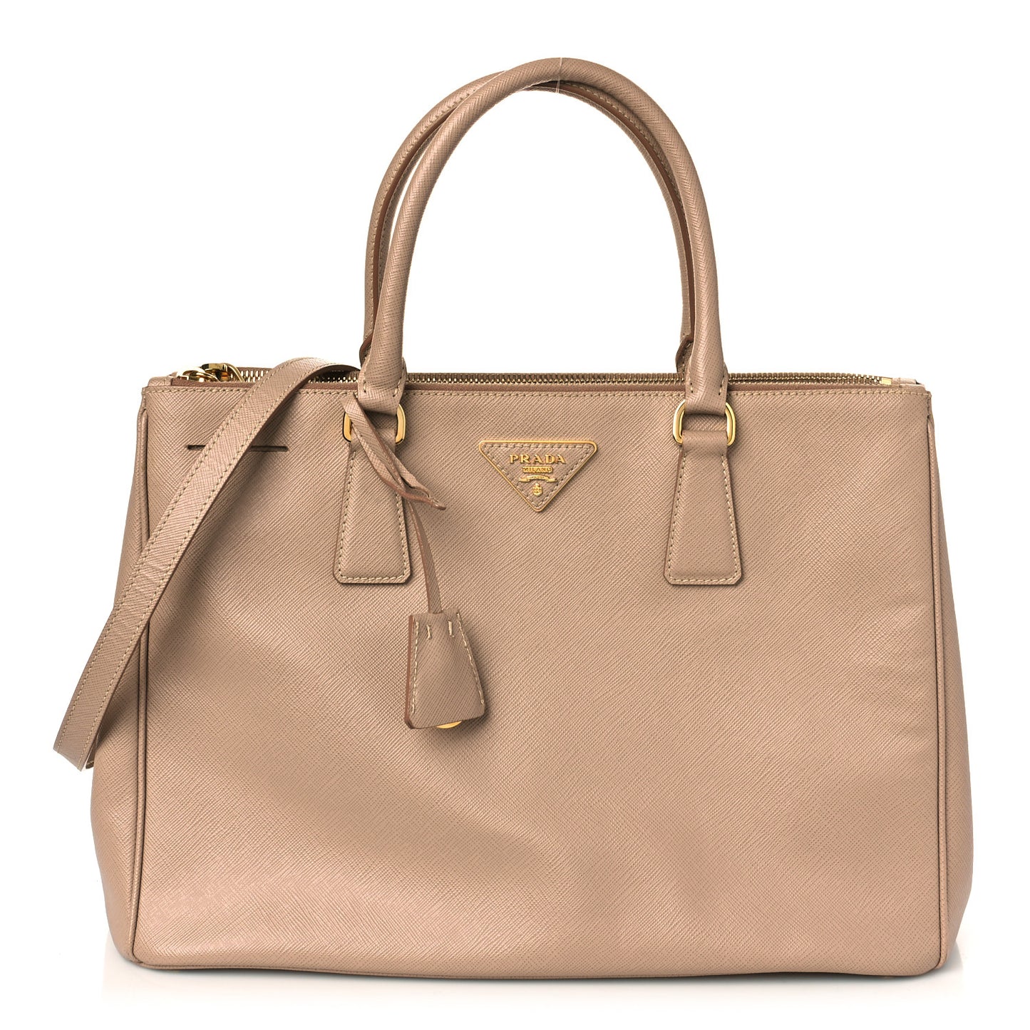 Saffiano Medium Galleria Double Zip Tote Cammeo