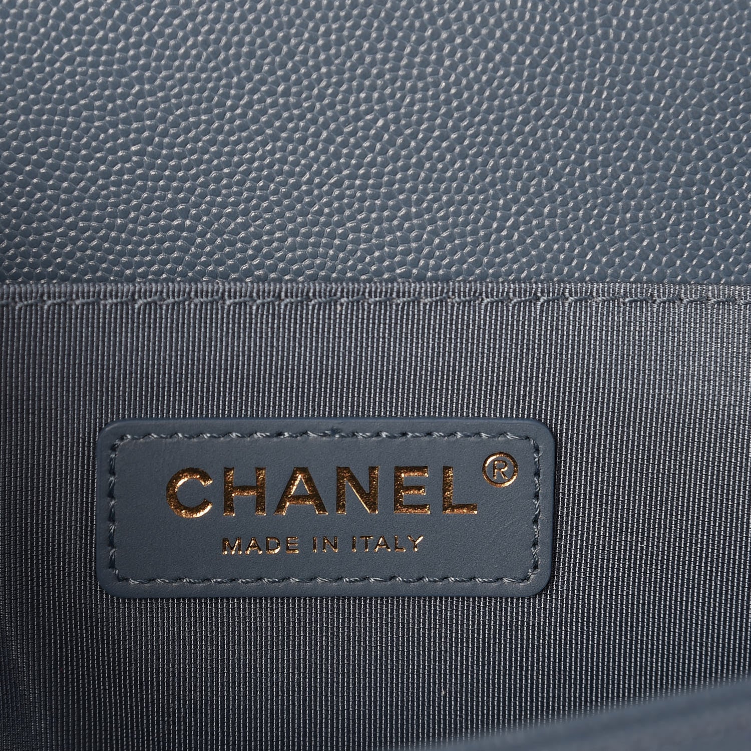Chanel Caviar Chevron Quilted Medium Boy Flap Blue 6 of 9