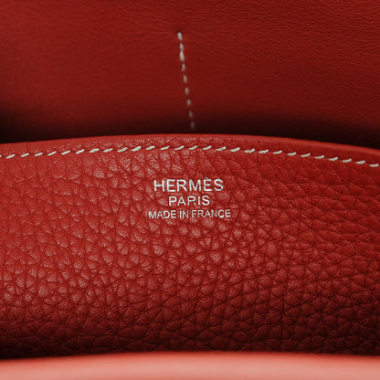 Hermes Taurillon Clemence Halzan 31 Rouge Casaque 6 of 7