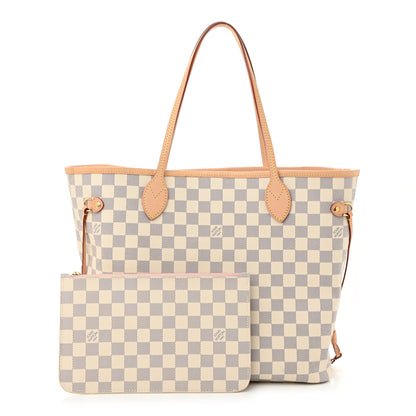 Louis Vuitton Damier Azur Neo Neverfull MM Rose Ballerine 3 of 10