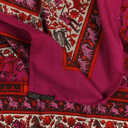 Hermes Cashmere Silk Chasse En Inde Shawl 140 3 of 4
