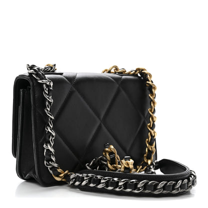 Chanel Lambskin Quilted Chanel 19 Wallet On Chain WOC Black 3 of 11