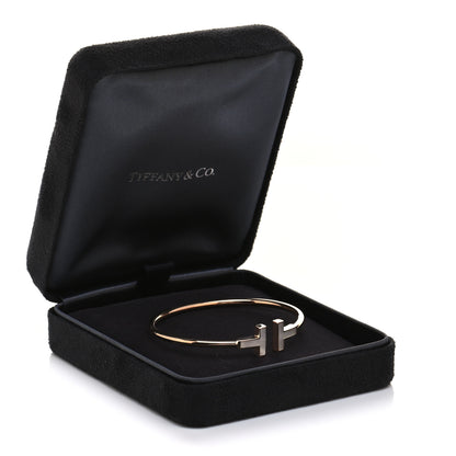 Tiffany 18K Rose Gold Mother of Pearl T Wire Bracelet 5 of 5