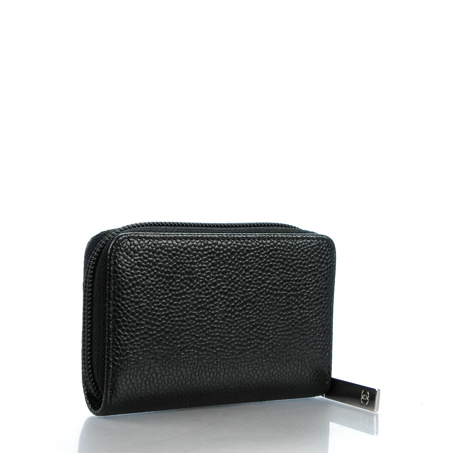 Caviar Timeless CC Zip Around Coin Purse Black