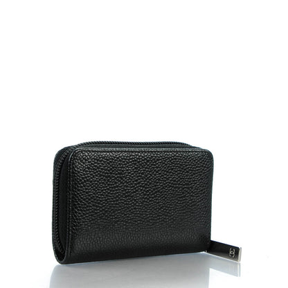 Chanel Caviar Timeless CC Zip Around Coin Purse Black 3 of 7