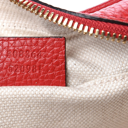 Gucci Pebbled Calfskin Small Soho Disco Bag Tabasco Red 7 of 13