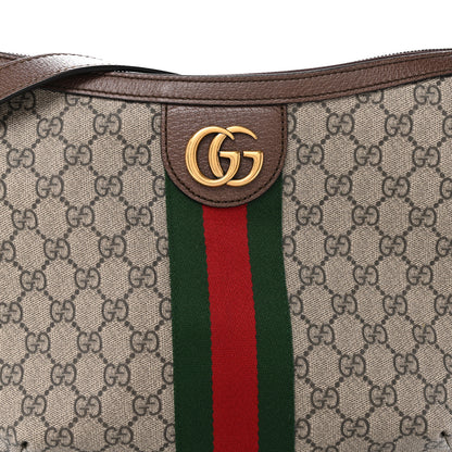Gucci GG Supreme Monogram Web Small Ophidia Half Moon Hobo Brown 8 of 12