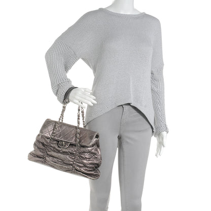 Chanel Lambskin Quilted Sharpei Flap Dark Silver 2 of 11