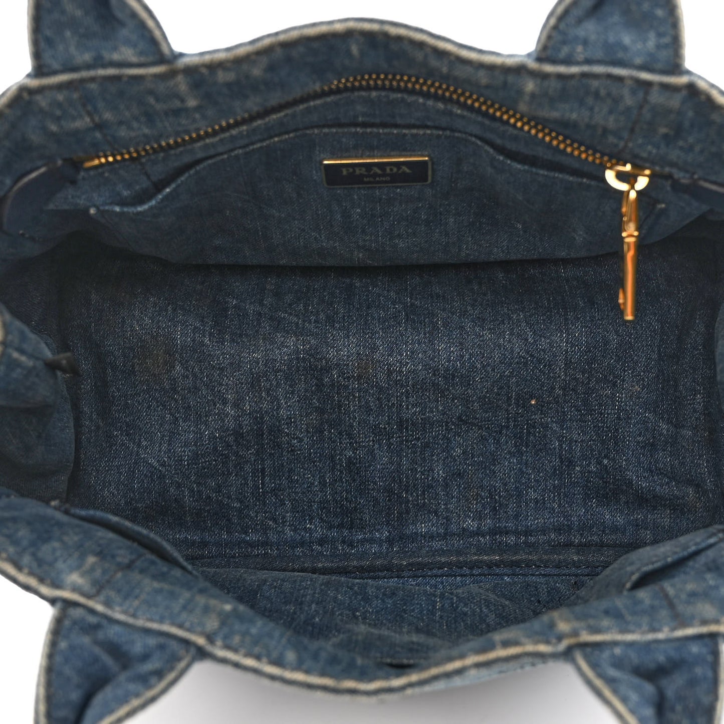 Denim Small Logo Tote Bleu