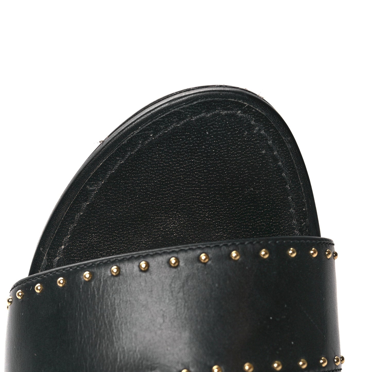 Leather Monogram Silhouette Sandals 38 Black