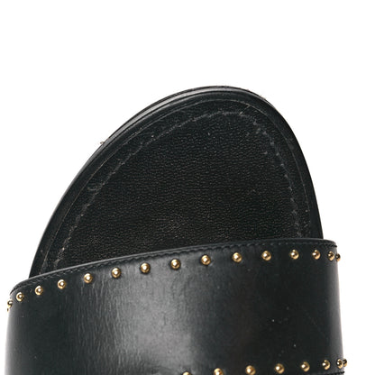Louis Vuitton Leather Monogram Silhouette Sandals 38 Black 8 of 9