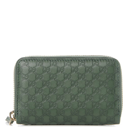 Gucci Soft Microguccissima Zip Around Card Case Marsh 1 of 7