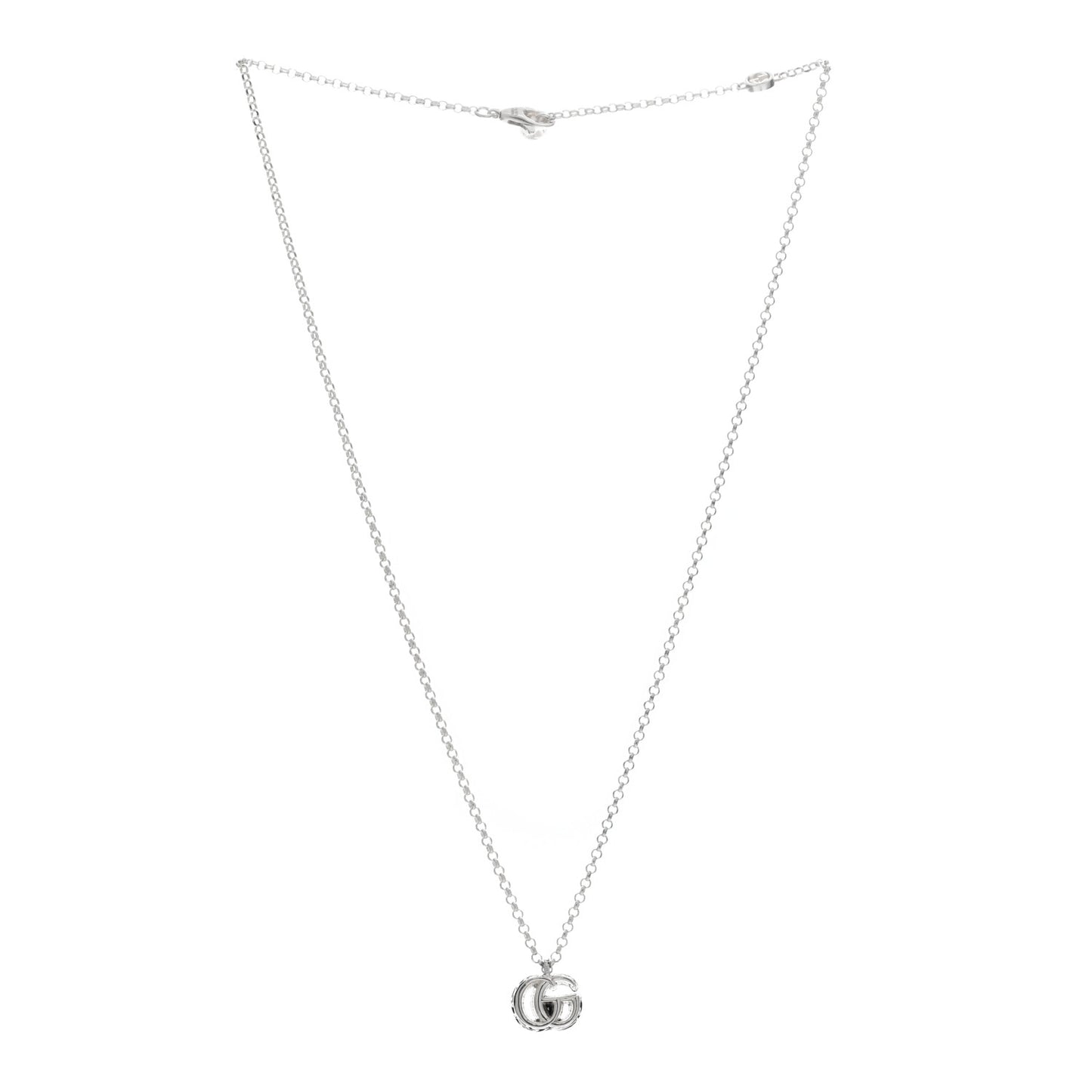 Sterling Silver GG Pendant Necklace