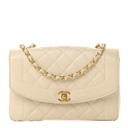 Chanel Caviar Quilted Medium Single Flap White 1 of 22