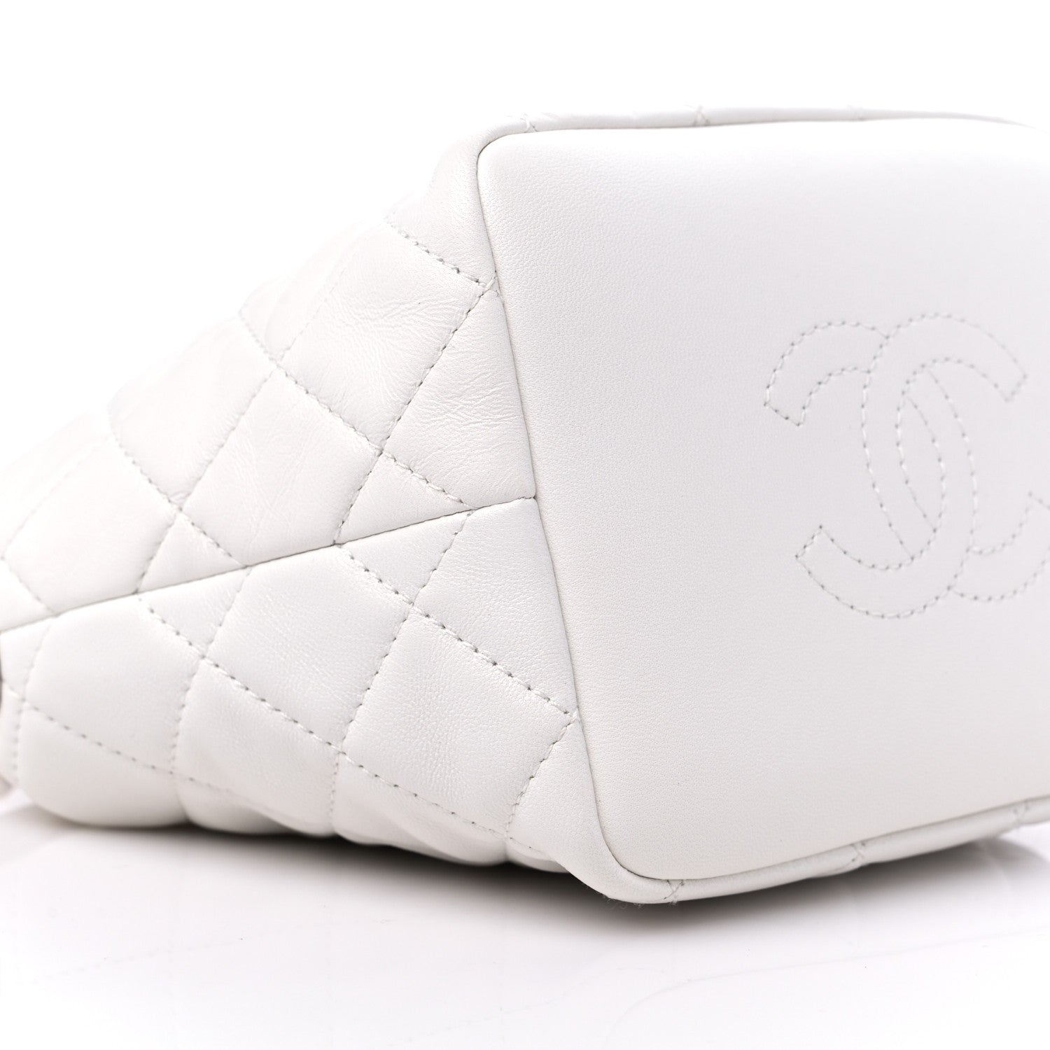 Chanel Lambskin Quilted Small Perfect Meeting Hobo White 8 of 10